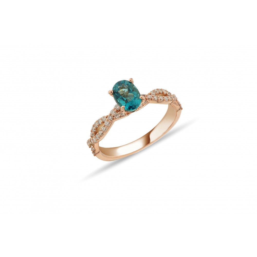 1,34 Karat London Blue Yüzük
