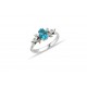 0,96 Karat Natural Blue Topaz Damla Yüzük