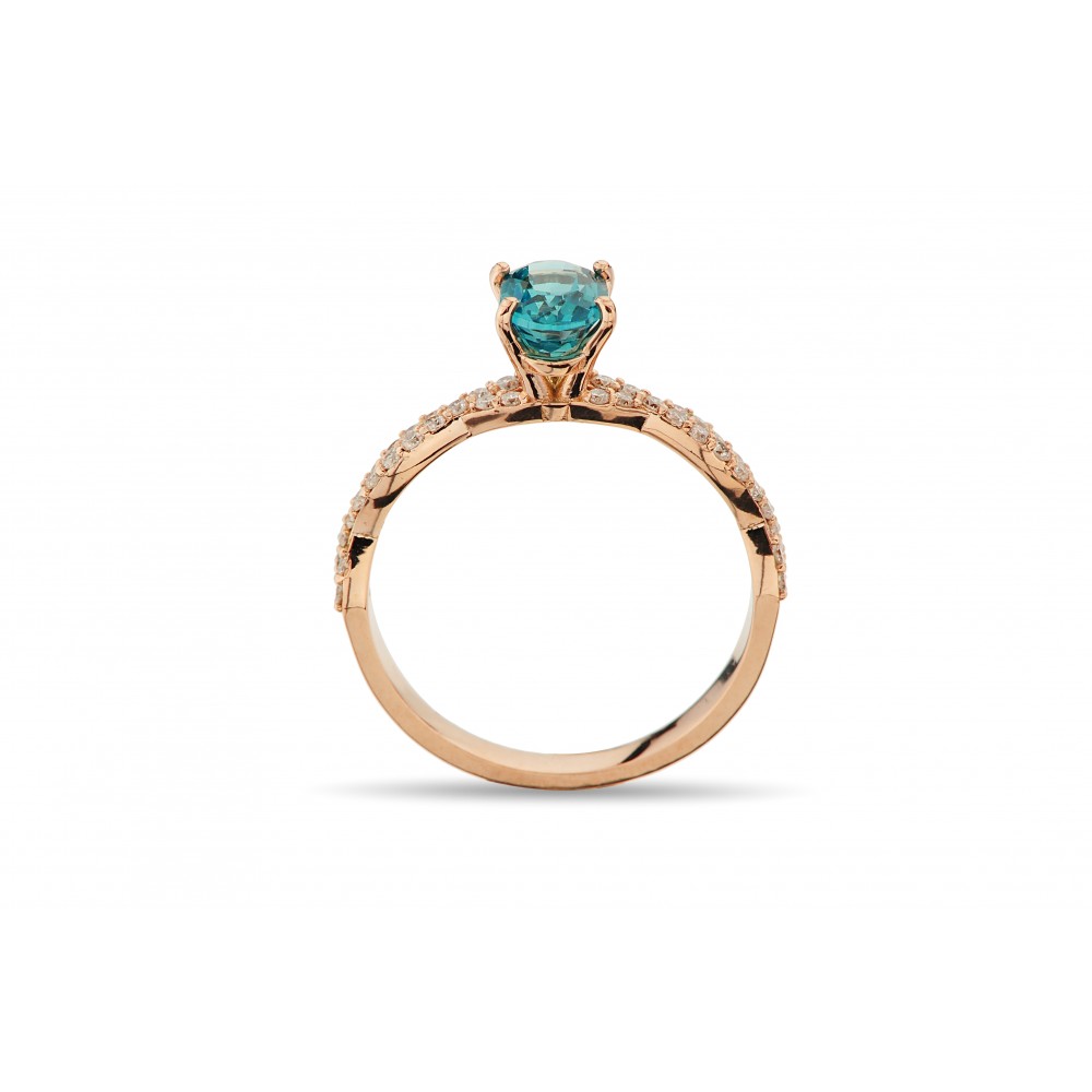 1,34 Karat London Blue Yüzük