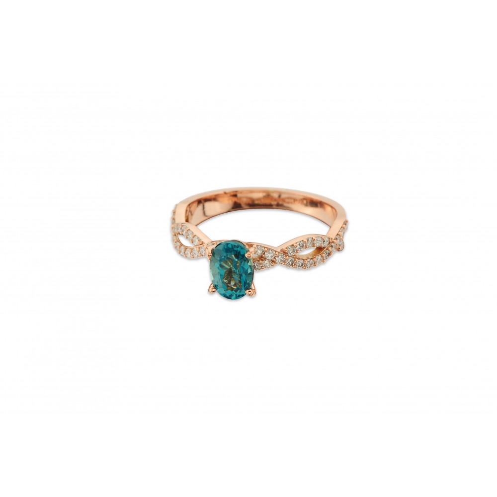 1,34 Karat London Blue Yüzük