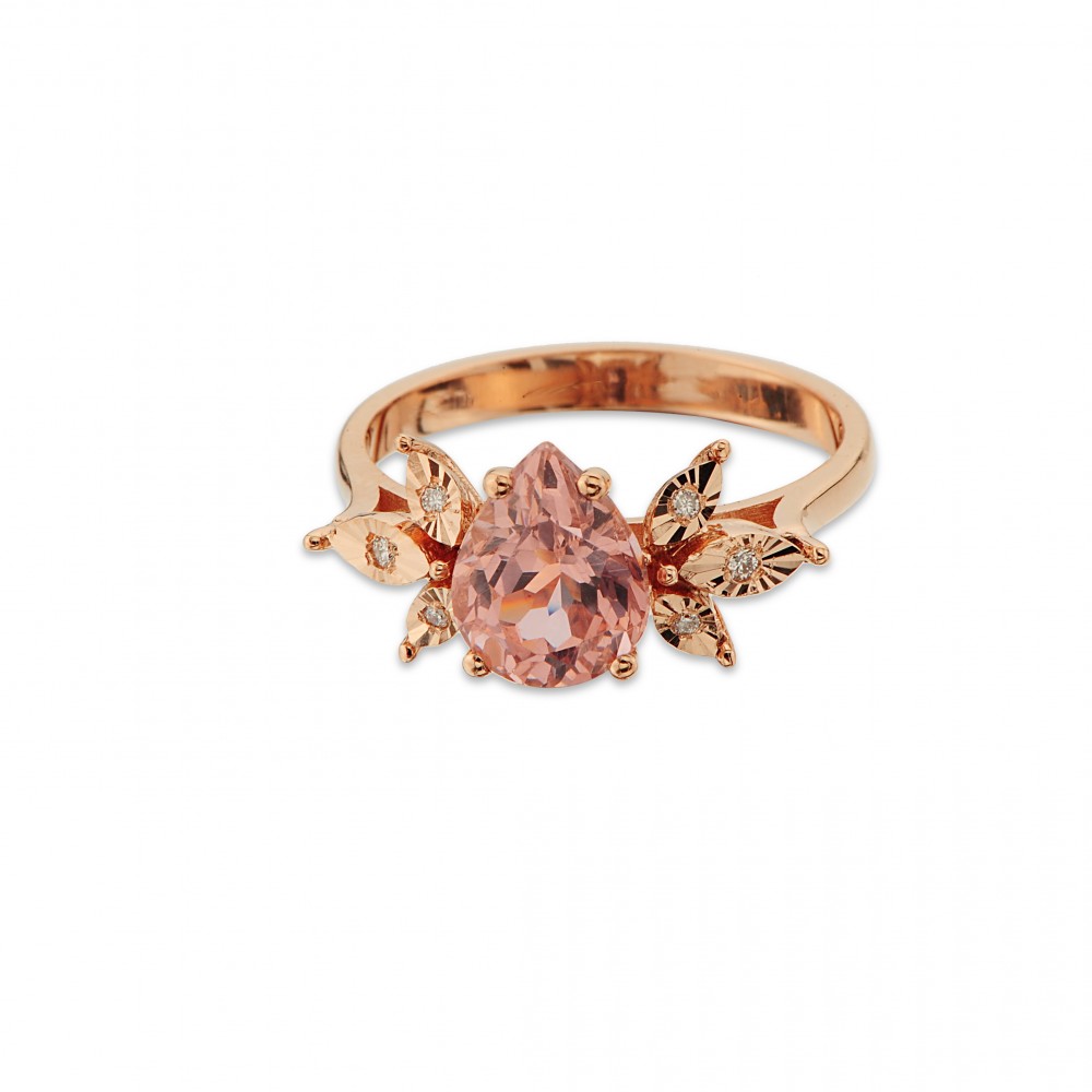 2,29 Karat Morganite Damla Yüzük