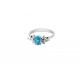 0,96 Karat Natural Blue Topaz Damla Yüzük