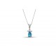 0,94 Karat Blue Topaz Damla Kolye