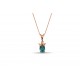 0,98 Karat London Blue Oval Kolye