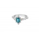 1,22 Karat LONDON BLUE TOPAZ Oval Yüzük