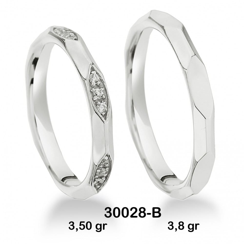 Beyaz Alyans Modelli-30028-B