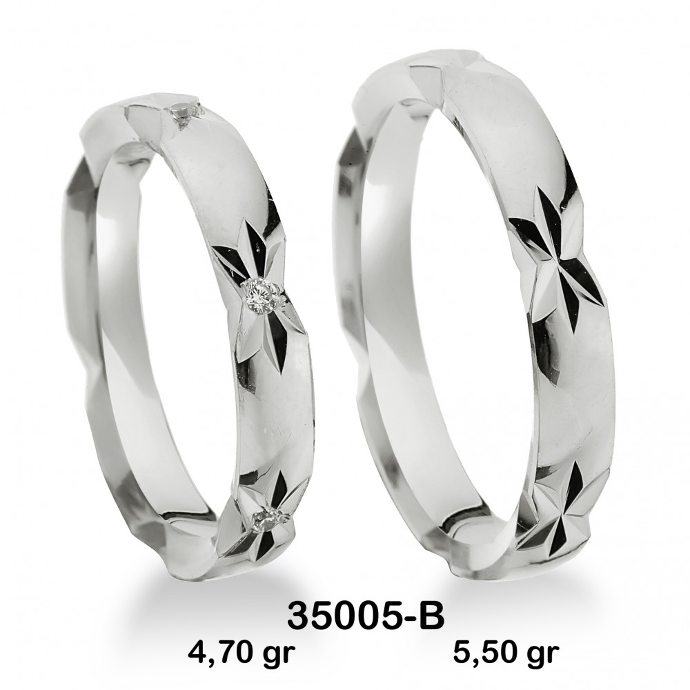 Beyaz Alyans Modelli-35005-B