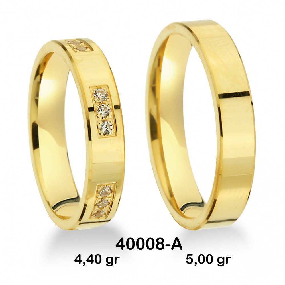 Sarı Alyans Modelli-40008-A