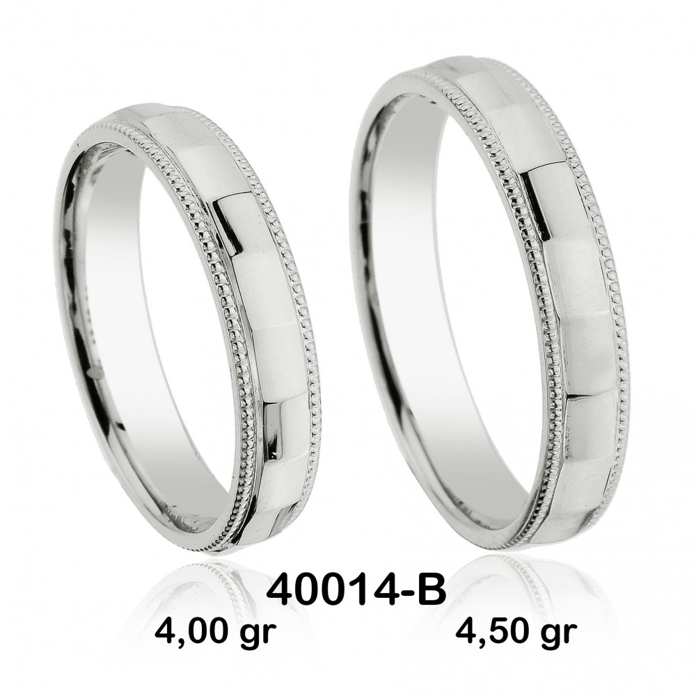 Beyaz Alyans Modelli-40014-B
