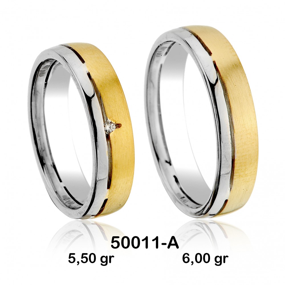 Pırlantalı Sarı  Alyans Modeli-PIR50011-A