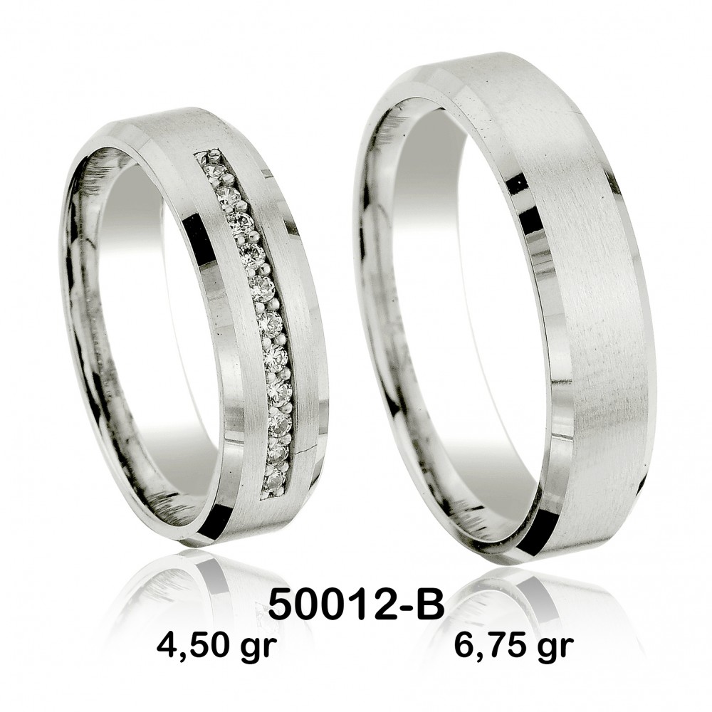 Pırlantalı Beyaz  Alyans Modeli-PIR50012-B