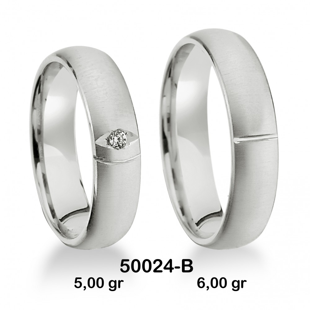 Pırlantalı Beyaz  Alyans Modeli-PIR50024-B