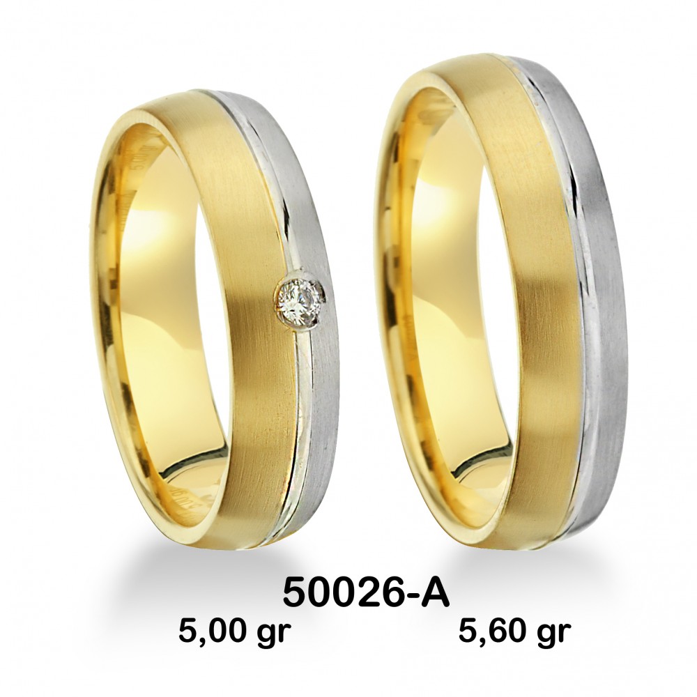 Pırlantalı Sarı  Alyans Modeli-PIR50026-A