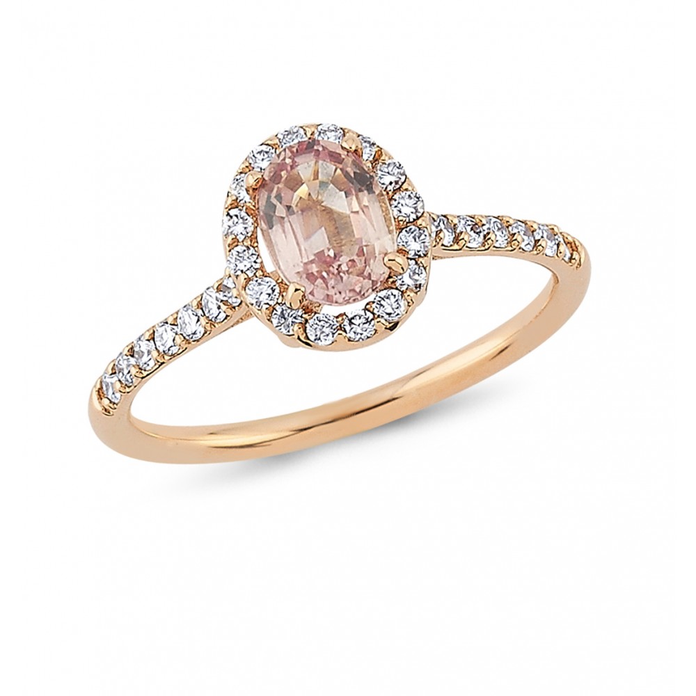 1,48 Karat Pırlanta Morganite Yüzük