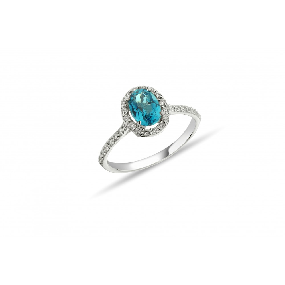 1,45 Karat Pırlanta London Blue Yüzük