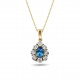 1,13 KARAT PIRLANTALI LONDON BLUE KOLYE