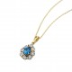 1,13 KARAT PIRLANTALI LONDON BLUE KOLYE