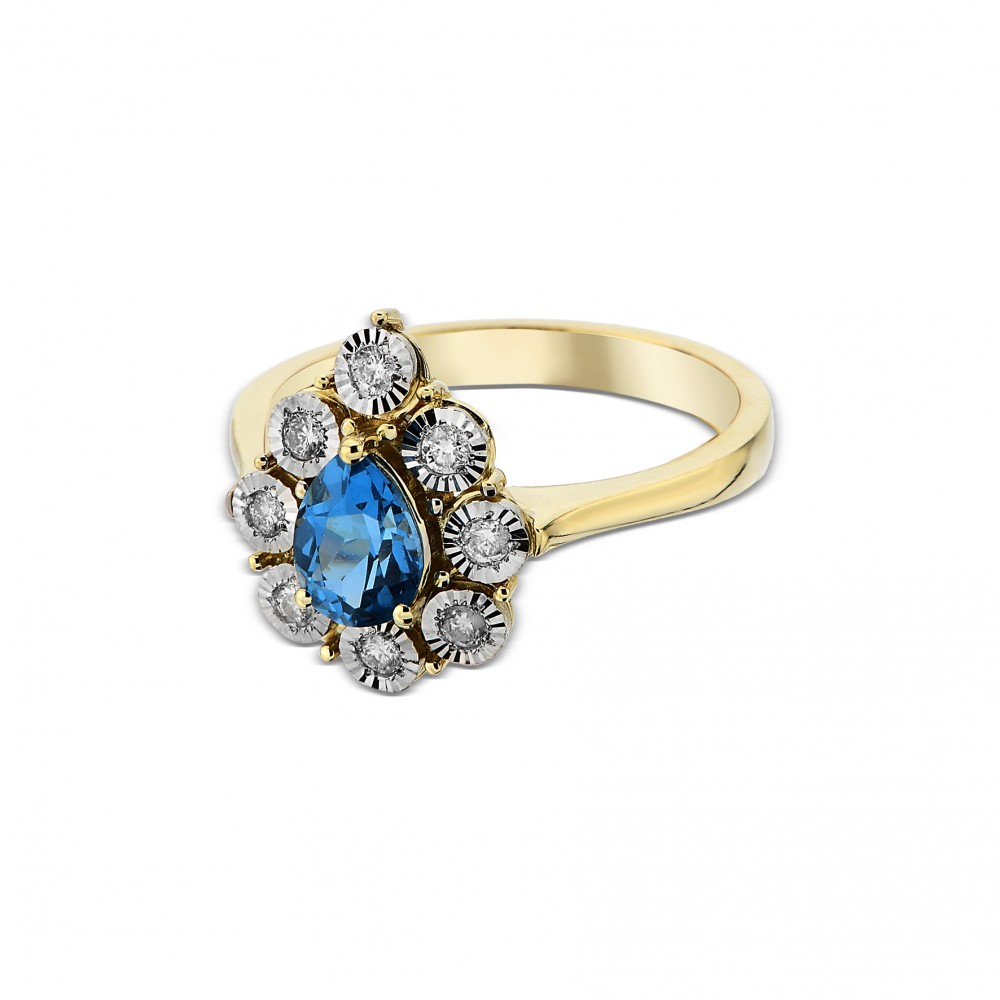 4,62 Karat Pırlantalı London Blue Takım