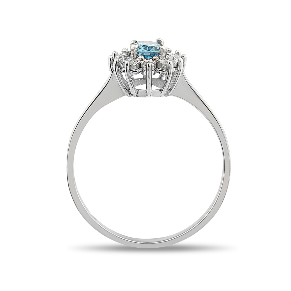 0,56 Karat Pırlantalı London Blue Yüzük