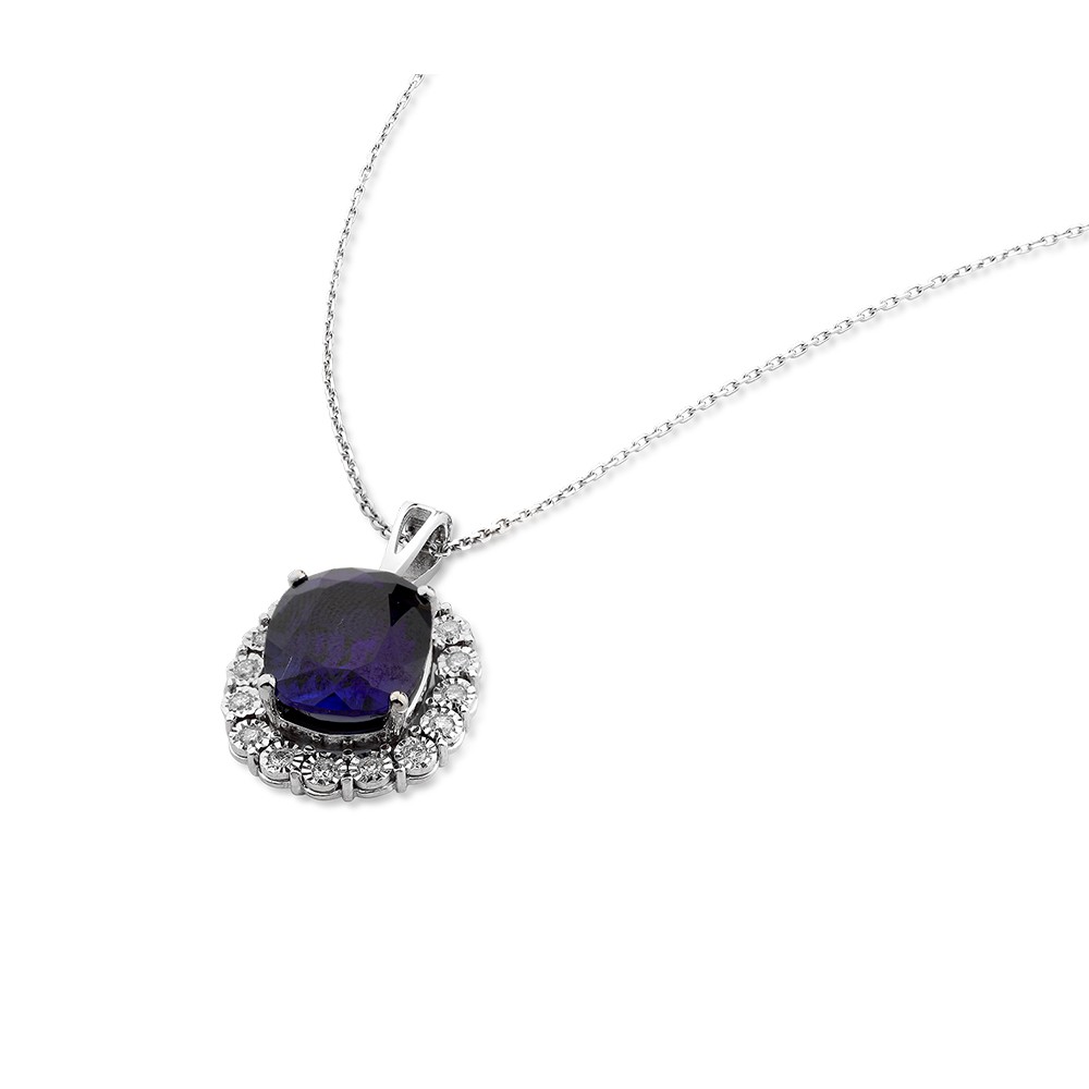 25,07 Karat Pırlantalı Natural Safir Takım