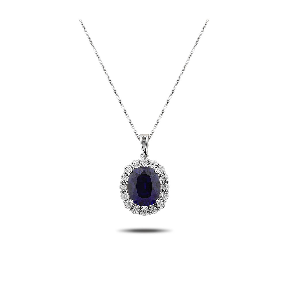 25,07 Karat Pırlantalı Natural Safir Takım
