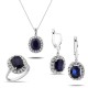 25,07 Karat Pırlantalı Natural Safir Takım
